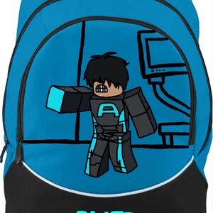 Roblox Kids Blue/Black School Backpack